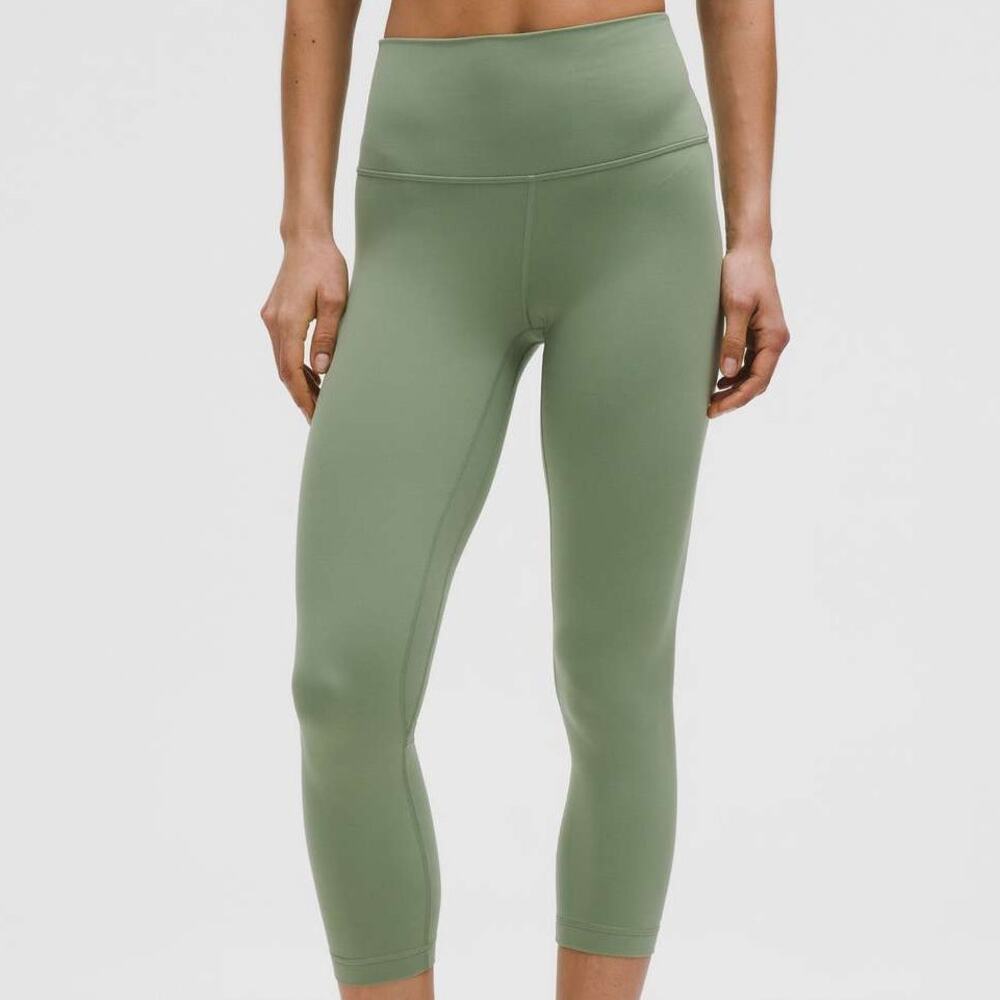Lululemon NWT Align High-Rise Crop 23" Desert Green Size 0 Soft Nulu Fabric